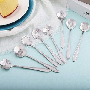 NEW Silver 8 Set Stainless Steel Deluxe Spoon